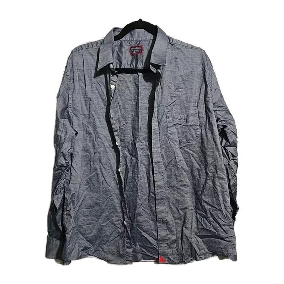 UNTUCKit Gray Pocket Work Casual Long Sleeve Button Down Shirt Men's Size XL - Picture 1 of 4